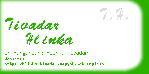 tivadar hlinka business card